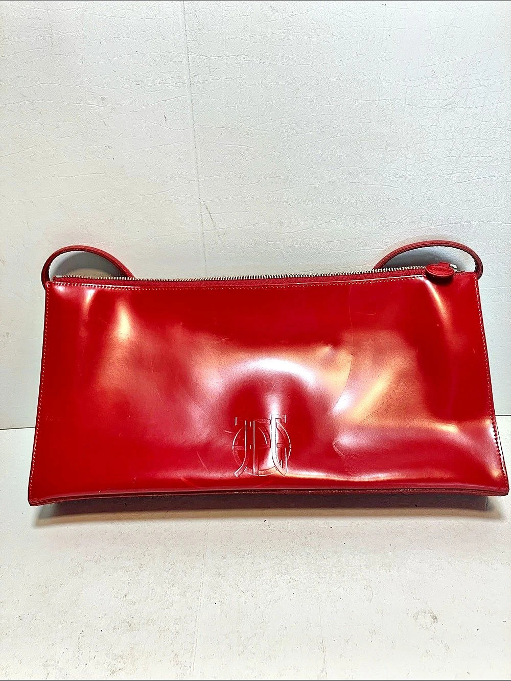 Cartier Red Patent Clutch Wristlet